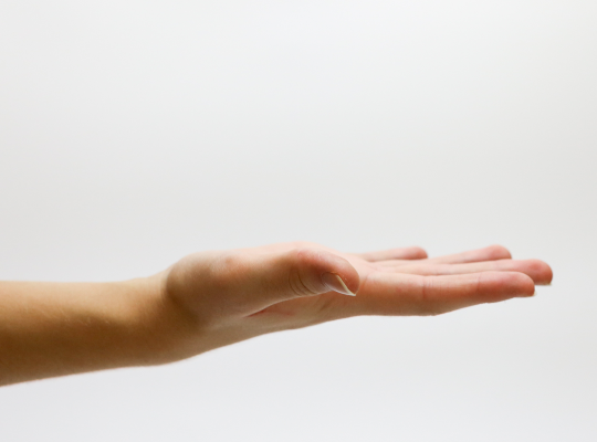 hand reaching out